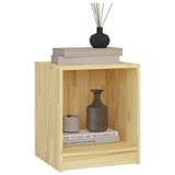 Bedside Cabinet 35.5x33.5x41.5 cm Solid Pinewood - Side View