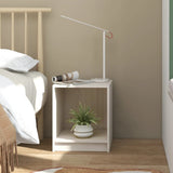 Bedside Cabinets 2 pcs White 35.5x33.5x41.5 cm Solid Pinewood - Side View