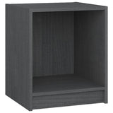 Bedside Cabinets 2 pcs Grey 35.5x33.5x41.5 cm Solid Pinewood - 45-Degree Angle