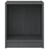 Bedside Cabinets 2 pcs Grey 35.5x33.5x41.5 cm Solid Pinewood - Rear View
