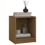 Bedside Cabinet Honey Brown 35.5x33.5x41.5 cm Solid Pinewood - Side View