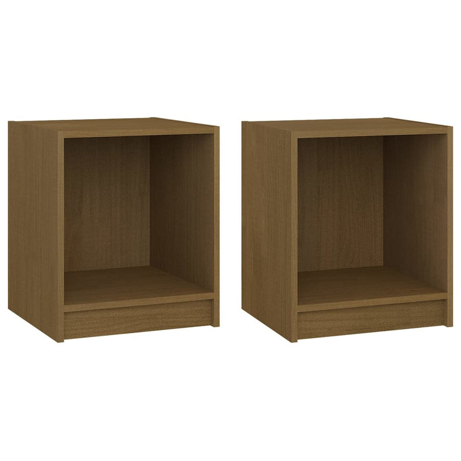 Bedside Cabinets 2 pcs Honey Brown 35.5x33.5x41.5 cm