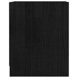 Bedside Cabinet Black 35.5x33.5x41.5 cm Solid Pinewood