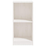Side Cabinet White 35.5x33.5x76 cm Solid Pinewood - 45-Degree Angle