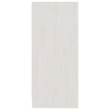 Side Cabinet White 35.5x33.5x76 cm Solid Pinewood - Rear View