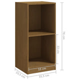 Side Cabinet Honey Brown 35.5x33.5x76 cm Solid Pinewood - Low Angle