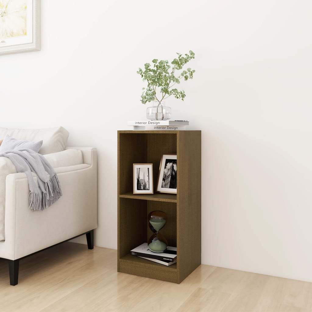Side Cabinet Honey Brown 35.5x33.5x76 cm Solid Pinewood
