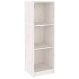 Book Cabinet/Room Divider White 36x33x110 cm Solid Pinewood - Front View