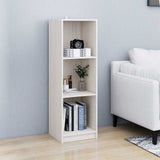 Book Cabinet/Room Divider White 36x33x110 cm Solid Pinewood - Side View