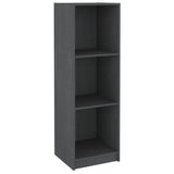 Book Cabinet/Room Divider Grey 36x33x110 cm Solid Pinewood - Front View