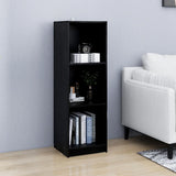 Book Cabinet/Room Divider Black 36x33x110 cm Solid Pinewood - Side View