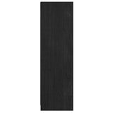 Book Cabinet/Room Divider Black 36x33x110 cm Solid Pinewood - Rear View