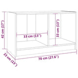 TV Cabinet 70x33x42 cm Solid Pinewood