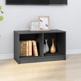TV Cabinet Grey 70x33x42 cm Solid Pinewood - Side View