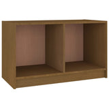 TV Cabinet Honey Brown 70x33x42 cm Solid Pinewood - Front View