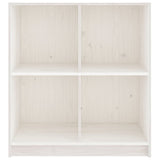 Sideboard White 70x33x76 cm Solid Pinewood