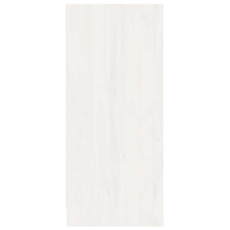 Sideboard White 70x33x76 cm Solid Pinewood