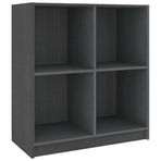 Sideboard Grey 70x33x76 cm Solid Pinewood