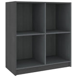 Sideboard Grey 70x33x76 cm Solid Pinewood - Front View