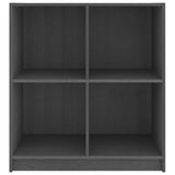 Sideboard Grey 70x33x76 cm Solid Pinewood - 45-Degree Angle
