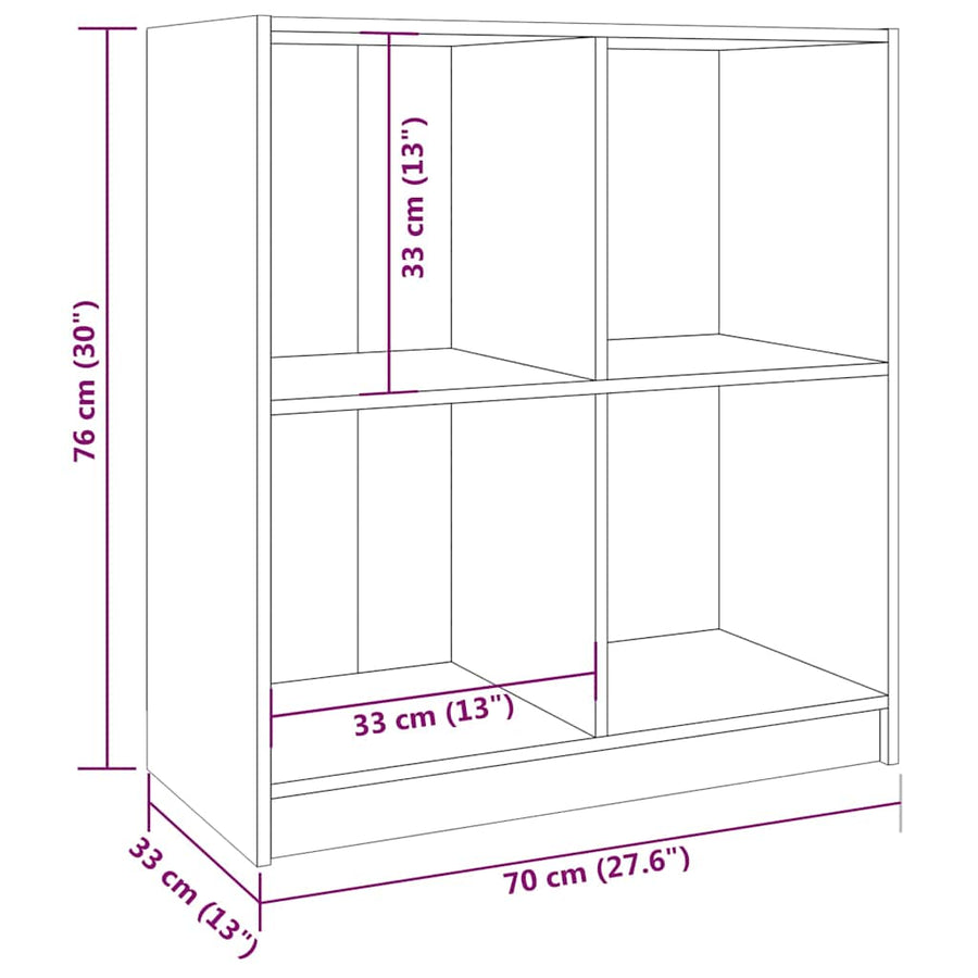 Sideboard Grey 70x33x76 cm Solid Pinewood