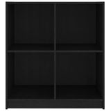 Sideboard Black 70x33x76 cm Solid Pinewood - 45-Degree Angle