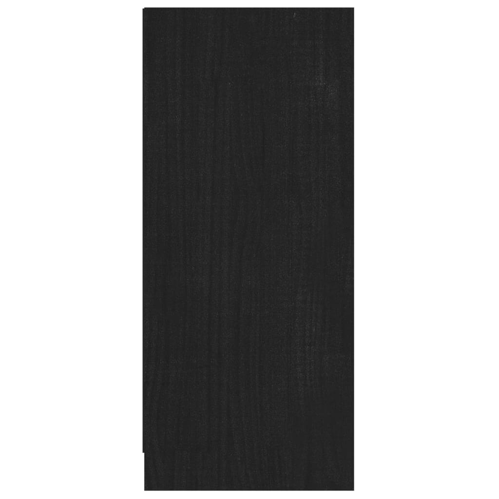 Sideboard Black 70x33x76 cm Solid Pinewood