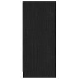 Sideboard Black 70x33x76 cm Solid Pinewood