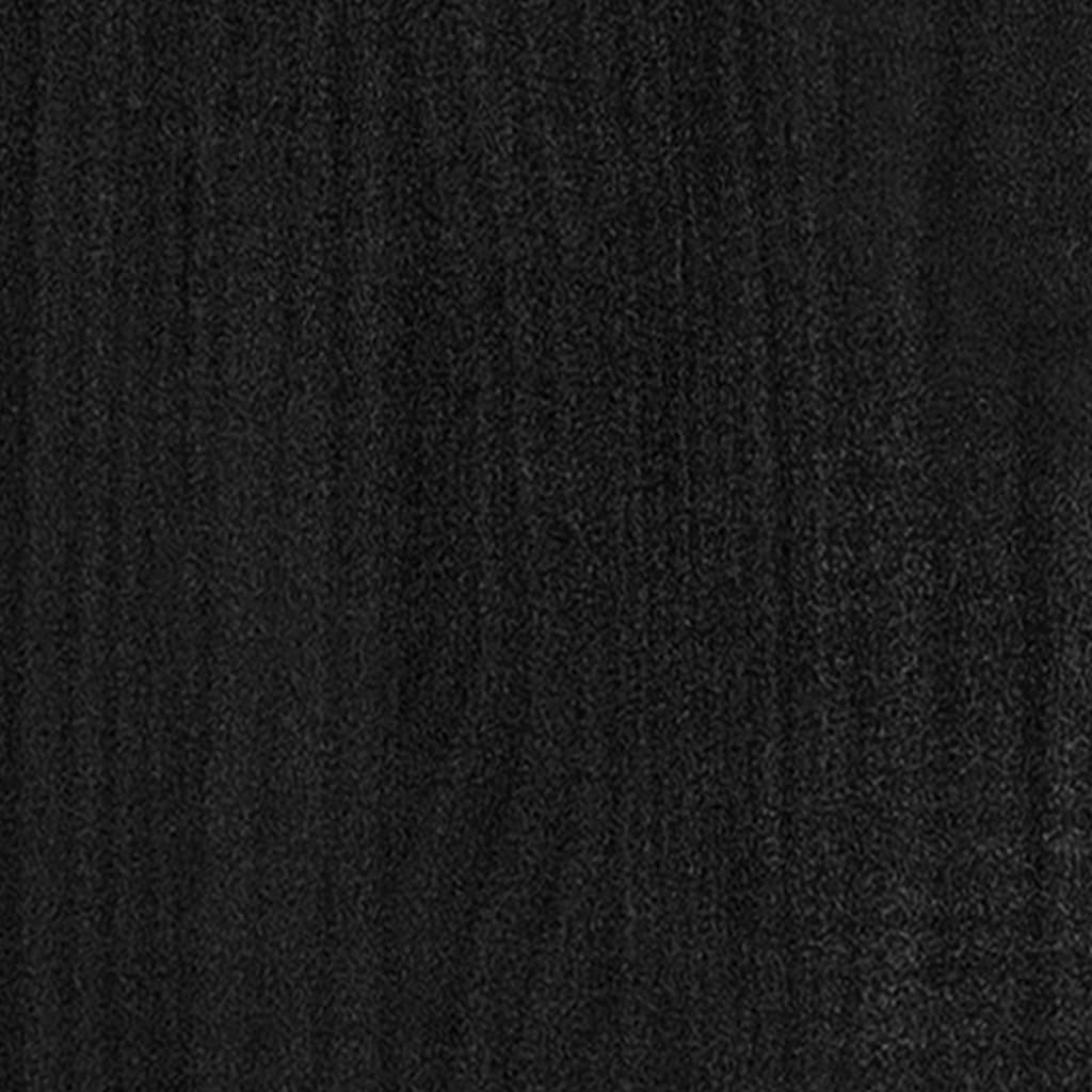 Sideboard Black 70x33x76 cm Solid Pinewood