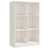 Book Cabinet White 70x33x110 cm Solid Pinewood