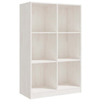 Book Cabinet White 70x33x110 cm Solid Pinewood