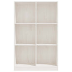 Book Cabinet White 70x33x110 cm Solid Pinewood