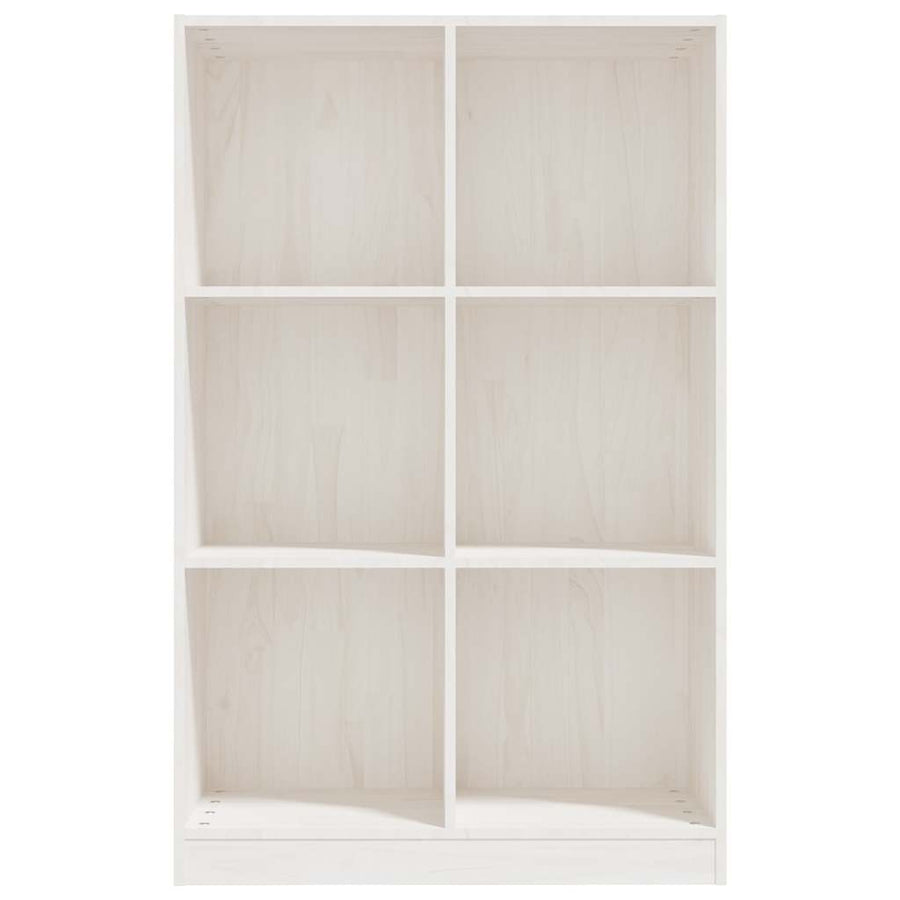 Book Cabinet White 70x33x110 cm Solid Pinewood