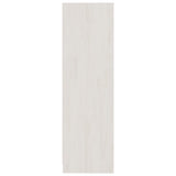 Book Cabinet White 70x33x110 cm Solid Pinewood - Rear View
