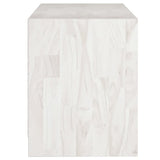 TV Cabinet White 104x33x41 cm Solid Pinewood - Rear View