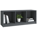 TV Cabinet Grey 104x33x41 cm Solid Pinewood - Top-Down View