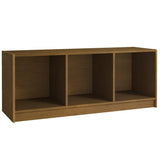 TV Cabinet Honey Brown 104x33x41 cm Solid Pinewood - Front View