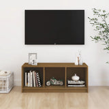 TV Cabinet Honey Brown 104x33x41 cm Solid Pinewood - Side View