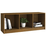 TV Cabinet Honey Brown 104x33x41 cm Solid Pinewood - Top-Down View