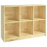Book Cabinet 104x33x76 cm Solid Pinewood - Front View