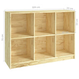 Book Cabinet 104x33x76 cm Solid Pinewood - Low Angle