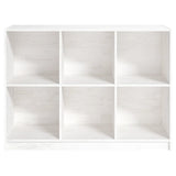 Book Cabinet White 104x33x76 cm Solid Pinewood - 45-Degree Angle