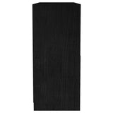 Book Cabinet Black 104x33x76 cm Solid Pinewood - Top-Down View