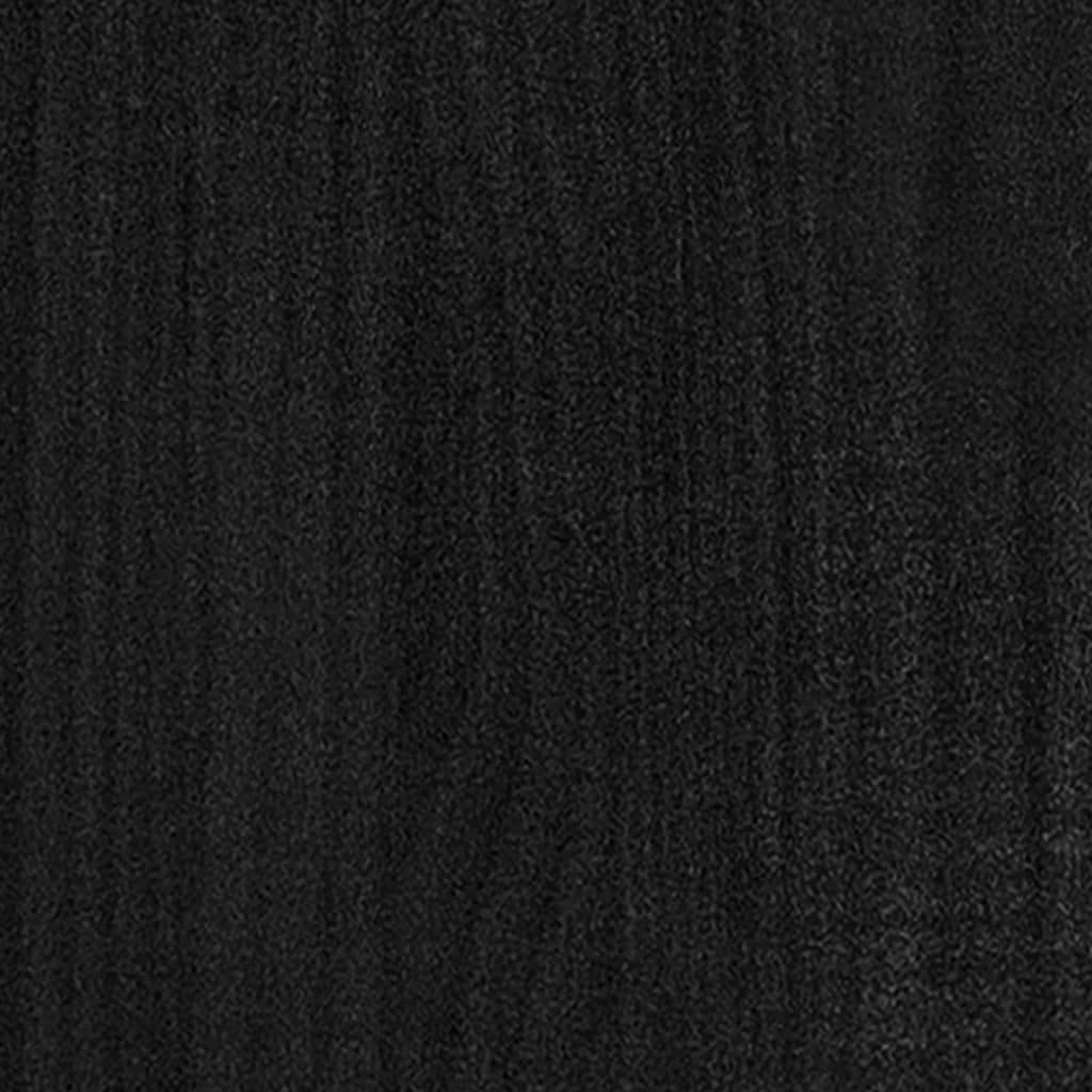 Book Cabinet Black 104x33x76 cm Solid Pinewood