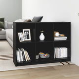 Book Cabinet Black 104x33x76 cm Solid Pinewood