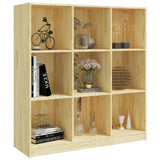 Book Cabinet/Room Divider 104x33.5x110 cm Solid Pinewood - Top-Down View