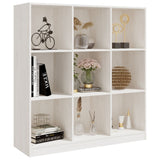 Book Cabinet/Room Divider White 104x33.5x110 cm Solid Pinewood - Top-Down View