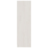 Book Cabinet/Room Divider White 104x33.5x110 cm Solid Pinewood - Rear View