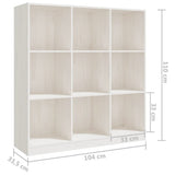 Book Cabinet/Room Divider White 104x33.5x110 cm Solid Pinewood