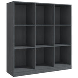 Book Cabinet/Room Divider Grey 104x33.5x110 cm Solid Pinewood